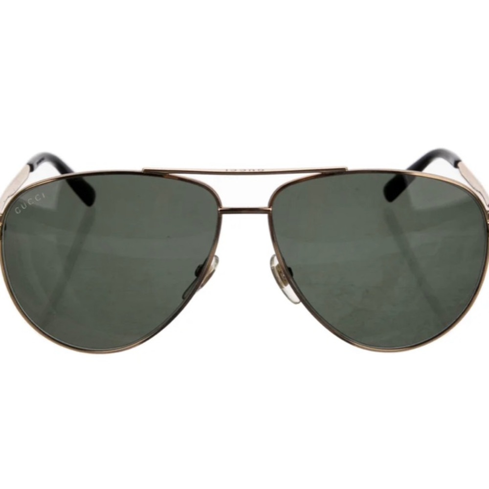 Gucci aviator tinted sunglasses